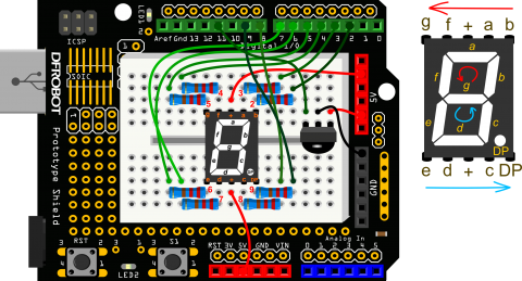 Intrared controlled LED Matrix